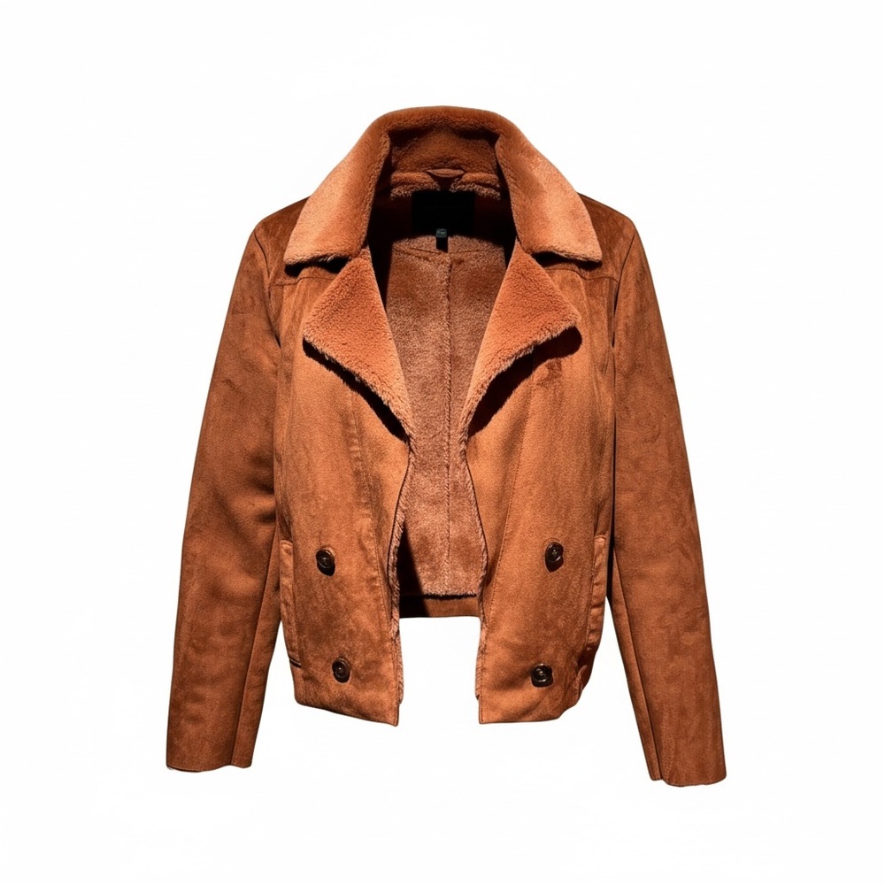 Rock & Roll  Women's Faux Suede Western Jacket Bull Skull Embroidered Size M